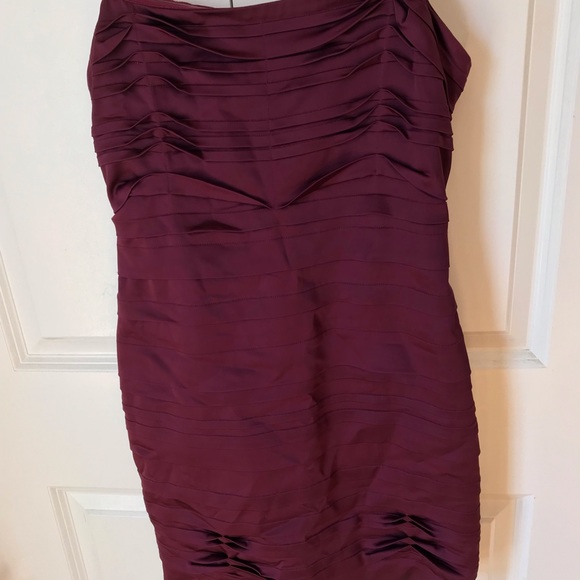 Bcbg maxazria ruched purple dress - Picture 2 of 4
